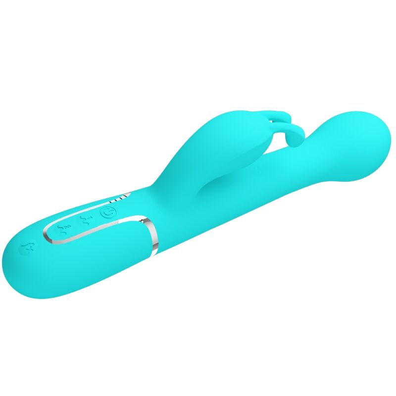 PRETTY LOVE - VIBRATEUR DEJON RABBIT 3 EN 1 MULTIFONCTION VERT AQUA PRETTY LOVE FLIRTATION