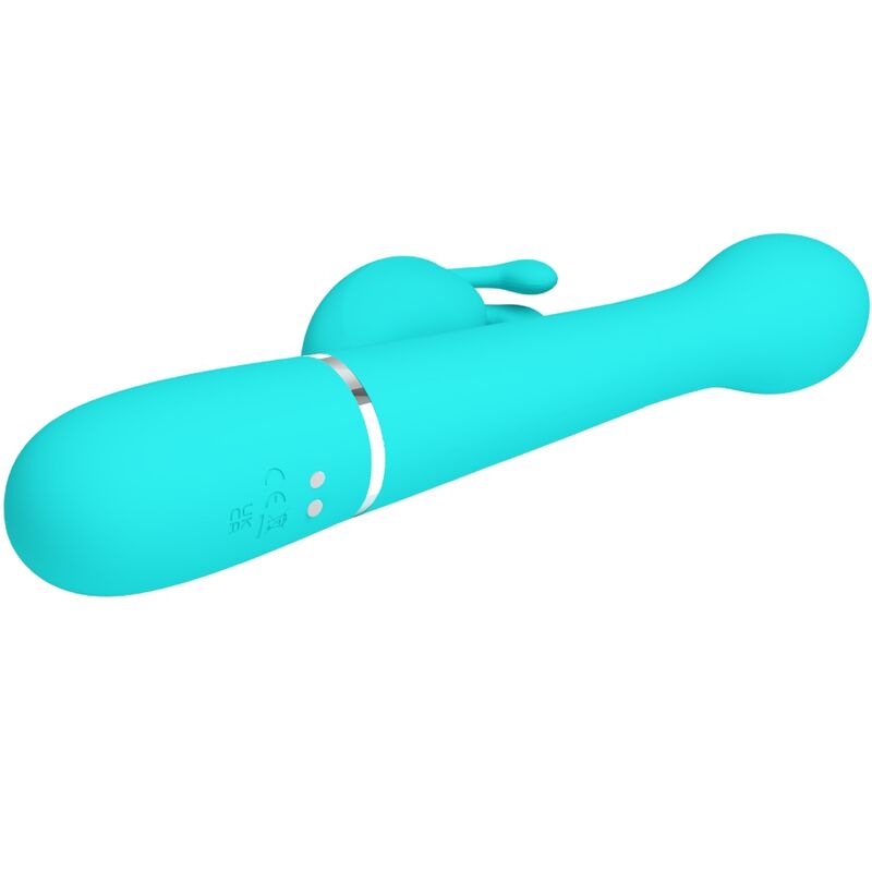 PRETTY LOVE - VIBRATEUR DEJON RABBIT 3 EN 1 MULTIFONCTION VERT AQUA PRETTY LOVE FLIRTATION