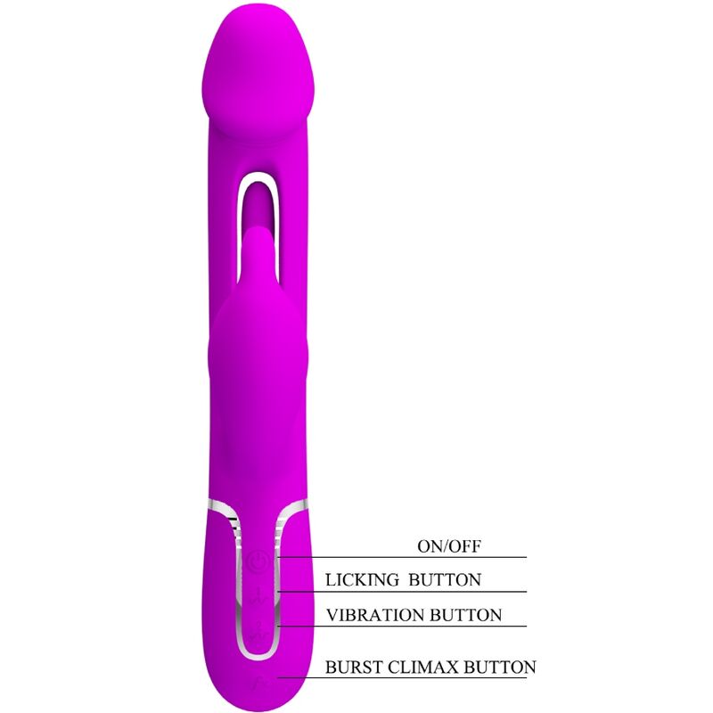PRETTY LOVE - VIBRATEUR DEJON RABBIT 3 EN 1 MULTIFONCTION  FUCSIA PRETTY LOVE FLIRTATION