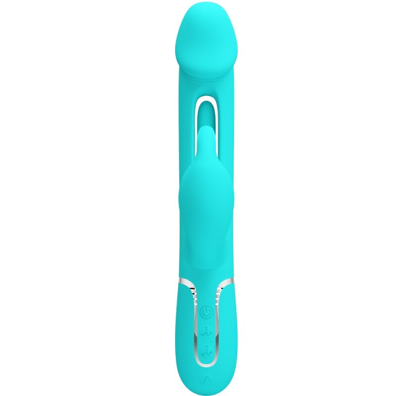 PRETTY LOVE - VIBRATEUR DEJON RABBIT 3 EN 1 MULTIFONCTION VERT AQUA PRETTY LOVE FLIRTATION