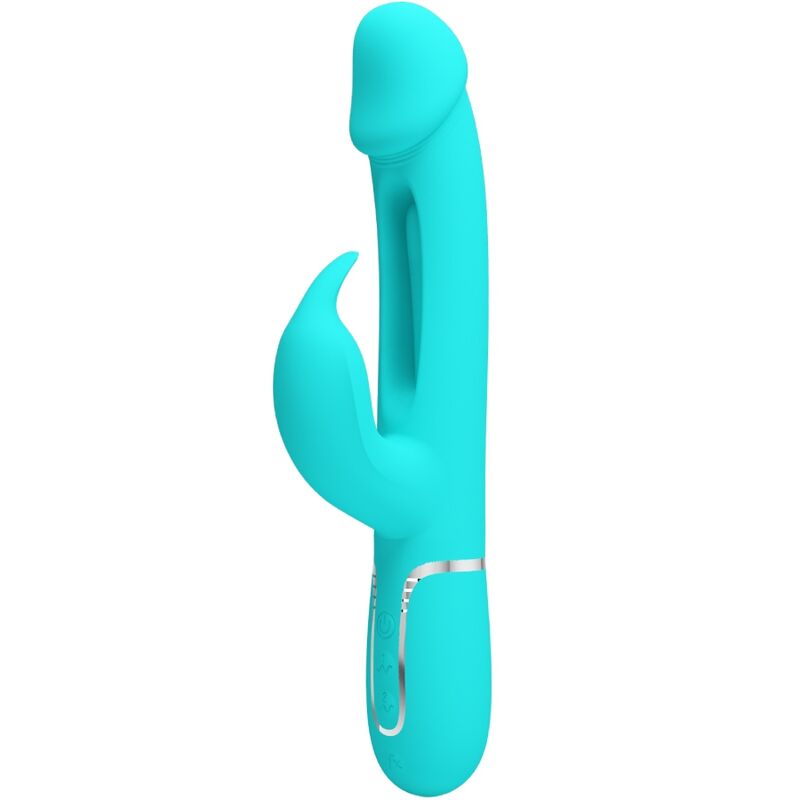 PRETTY LOVE - VIBRATEUR DEJON RABBIT 3 EN 1 MULTIFONCTION VERT AQUA PRETTY LOVE FLIRTATION