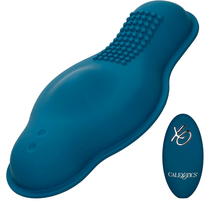 CALEXOTICS - RIDER MASSAGER DOUBLE MOTEUR TÉLÉCOMMANDE BLEU CALEXOTICS