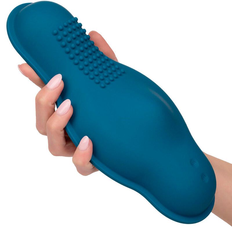CALEXOTICS - RIDER MASSAGER DOUBLE MOTEUR TÉLÉCOMMANDE BLEU CALEXOTICS