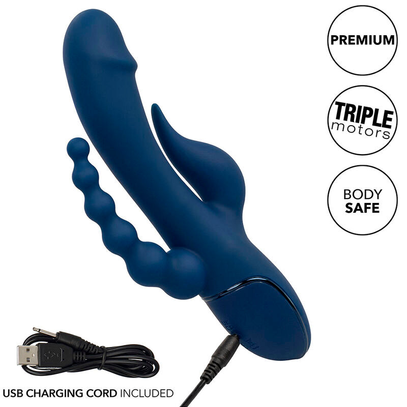 CALEXOTICS - VIBRATEUR TRIPLE ORGASME BLEU CALEXOTICS