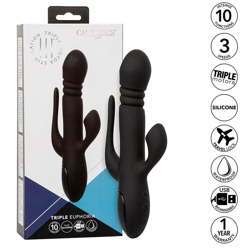 CALEXOTICS - VIBRATEUR TRIPLE EUPHORIA NOIR CALEXOTICS