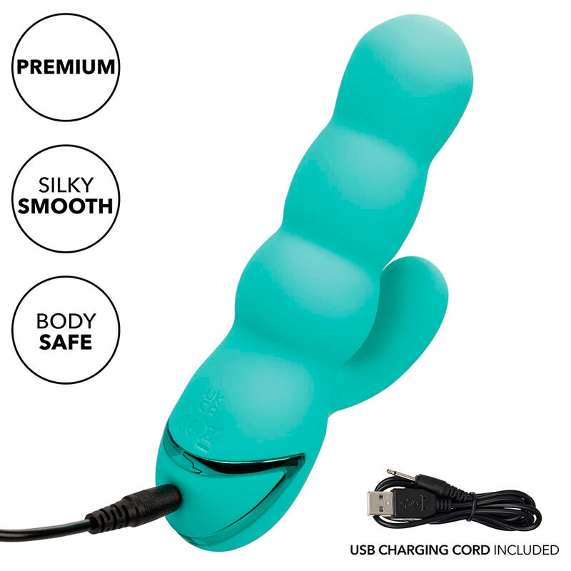 CALEXOTICS - VIBRATEUR DEL MAR DIVA RABBIR AQUA GREEN PAR CALIFORNIA DREAMING CALEXOTICS