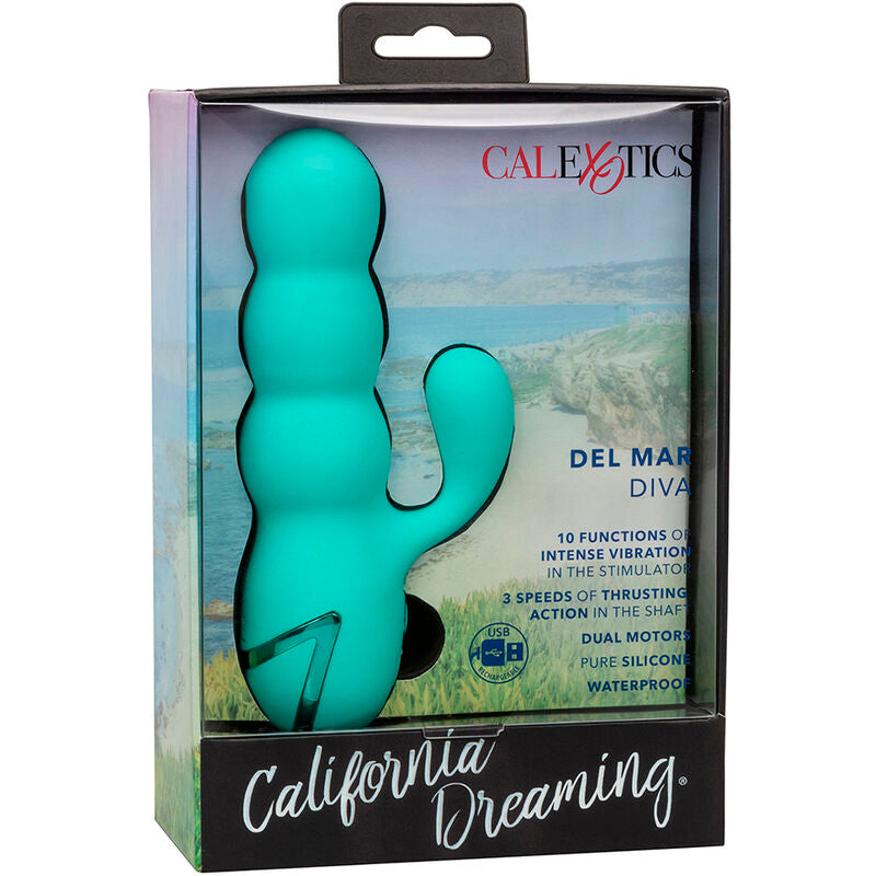 CALEXOTICS - VIBRATEUR DEL MAR DIVA RABBIR AQUA GREEN PAR CALIFORNIA DREAMING CALEXOTICS