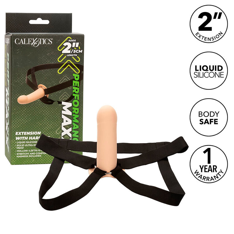 CALEXOTICS - EXTENSION PERFORMANCE MAXX AVEC HARNAIS PEAU CLAIRE CALEXOTICS