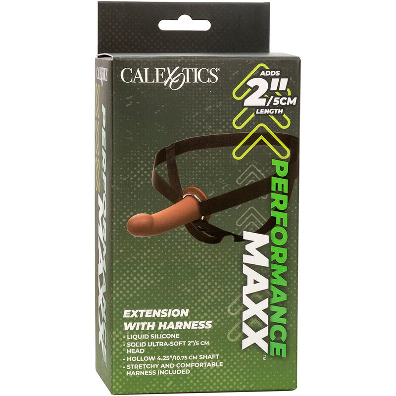 CALEXOTICS - EXTENSION PERFORMANCE MAXX AVEC HARNAIS PEAU BRUN CALEXOTICS