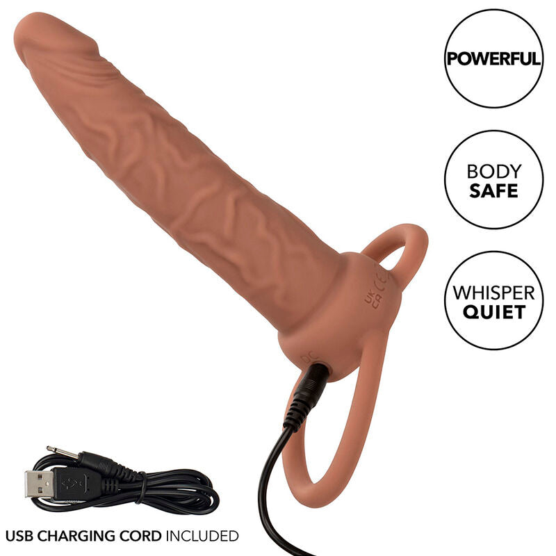 CALEXOTICS - PERFORMANCE MAXX RECHARGEABLE DOUBLE PÉNÉTRATEUR PEAU BRUN CALEXOTICS
