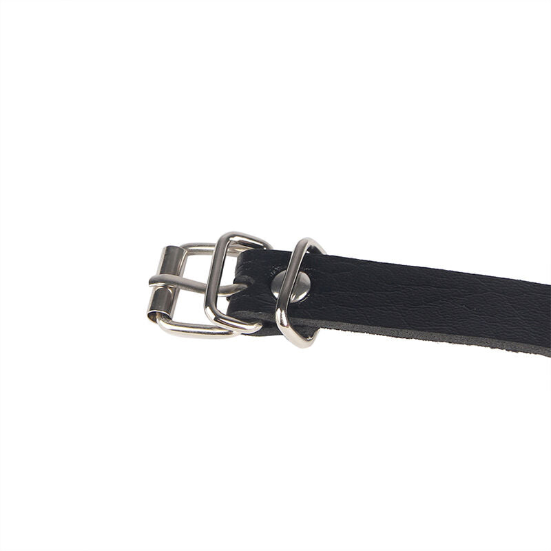 SUBBLIME - CHAINE BAGUE CUIR CEINTURE NOIR TAILLE UNIQUE SUBBLIME FETISH