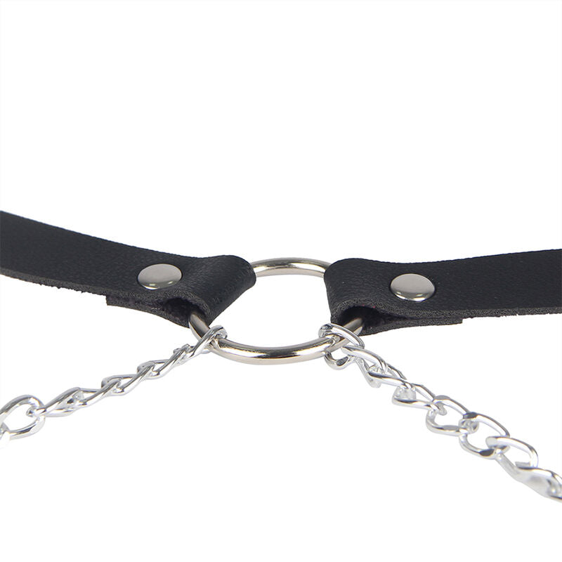 SUBBLIME - HARNAIS CEINTURE CUIR NOIR TAILLE UNIQUE SUBBLIME FETISH