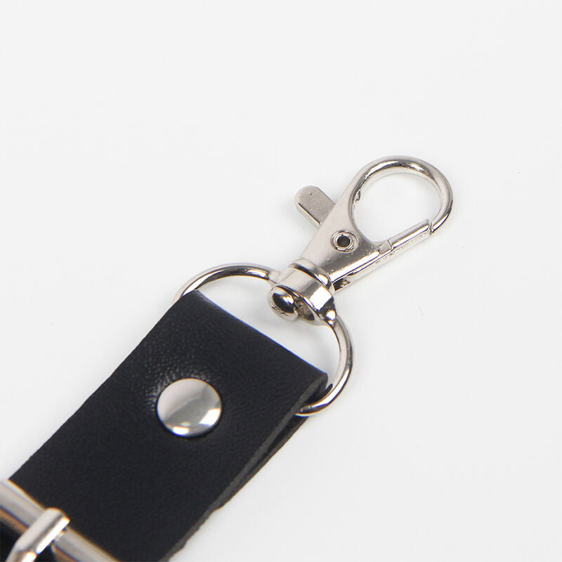 SUBBLIME - HARNAIS CEINTURE ET JARRETIÈRES AVEC ANNEAUX ET CHAÎNE DÉTAIL TAILLE UNIQUE SUBBLIME FETISH