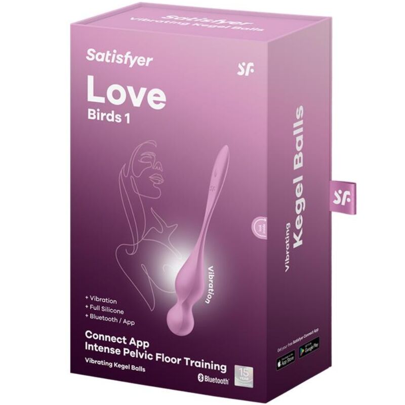 SATISFYER - BALLES VIBRANTES DE KEGEL LOVE BIRDS ROSE SATISFYER BALLS
