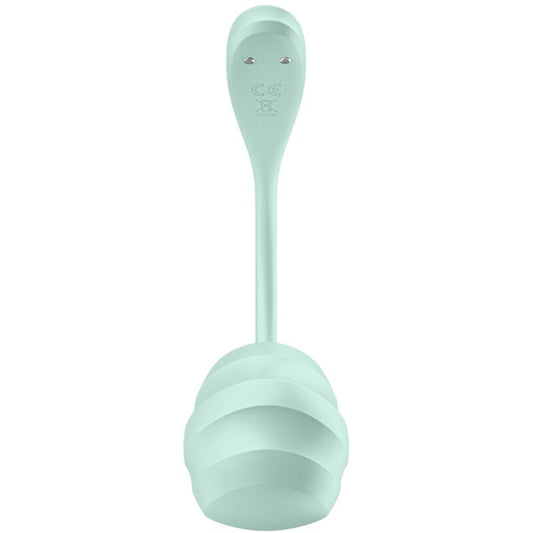 SATISFYER - APPLICATION GRATUITE STIMULATEUR DE POINT G PÉTALE LISSE VERT D'EAU SATISFYER PARTNER