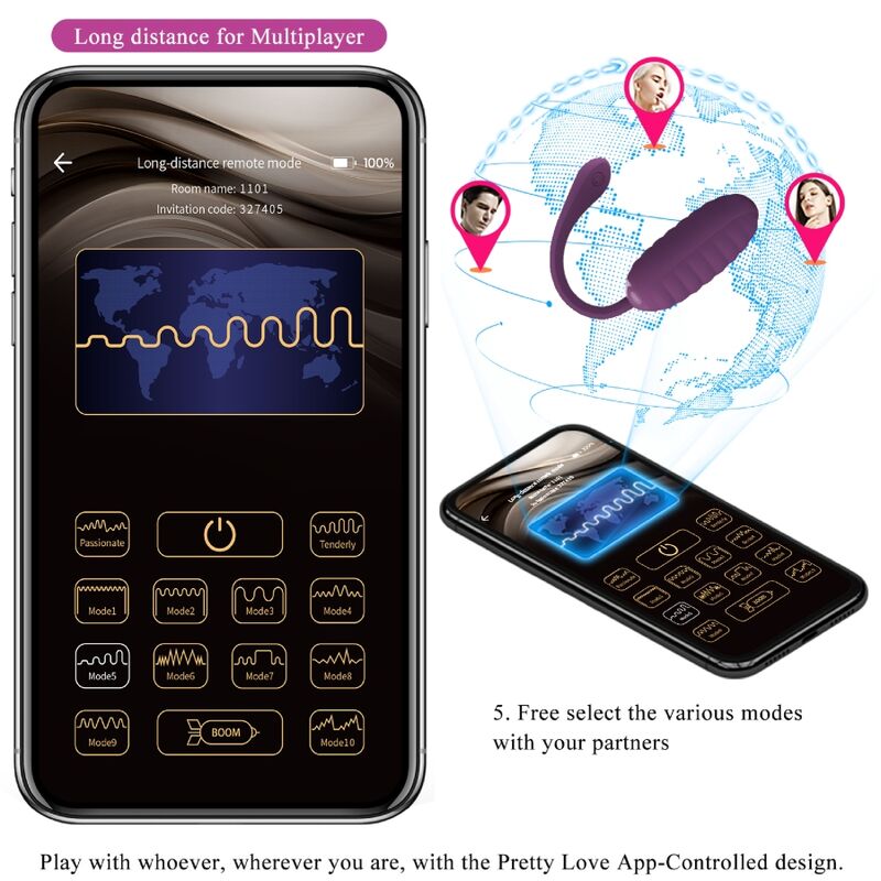 PRETTY LOVE - OEUF VIBRANT RECHARGEABLE CASPER VIOLET PRETTY LOVE SMART