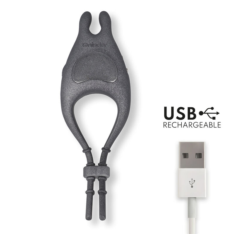 ONINDER - ANNEAU VIBRATEUR RÉGLABLE RECHARGEABLE PAMPA AVEC STIMULATEUR DE CLITORIS 10 VITESSES - APPLICATION GRATUITE ONINDER