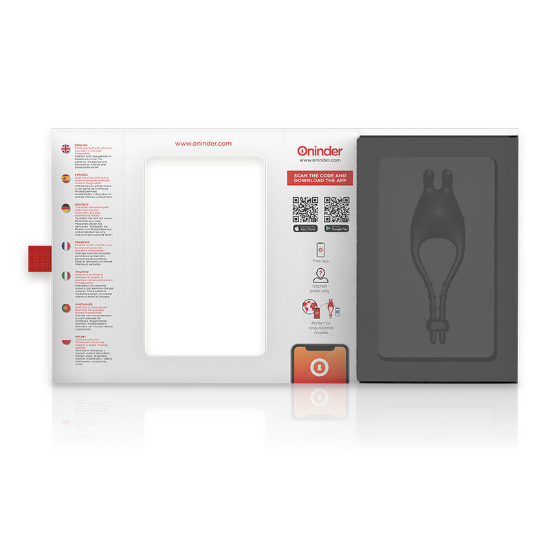 ONINDER - ANNEAU VIBRATEUR RÉGLABLE RECHARGEABLE PAMPA AVEC STIMULATEUR DE CLITORIS 10 VITESSES - APPLICATION GRATUITE ONINDER