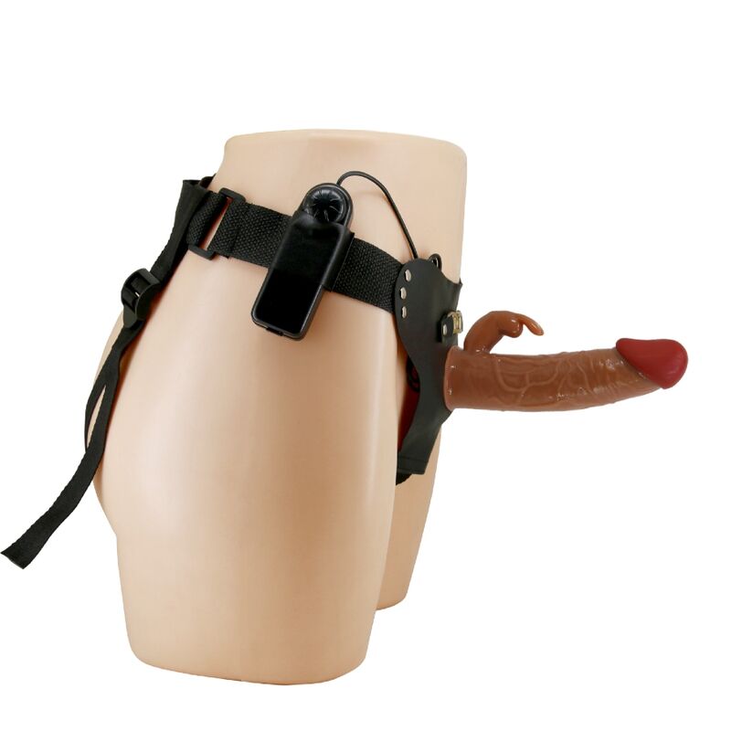 PRETTY LOVE - MARION HARNAIS SLIP UNIVERSEL AVEC DILDO VIBRANT 19 CM MARRON PRETTY LOVE