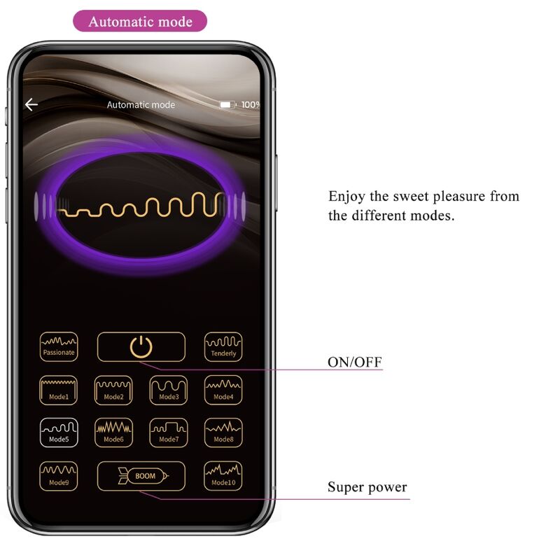 PRETTY LOVE - ETHAN VIBRATEUR RECHARGEABLE VIOLET PRETTY LOVE SMART