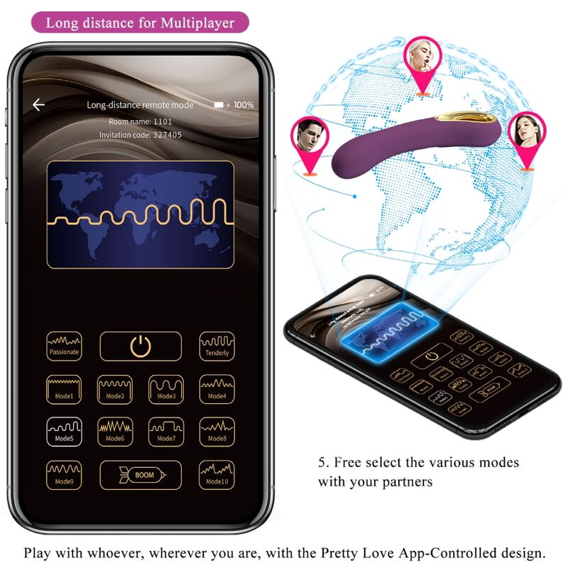 PRETTY LOVE - ETHAN VIBRATEUR RECHARGEABLE VIOLET PRETTY LOVE SMART