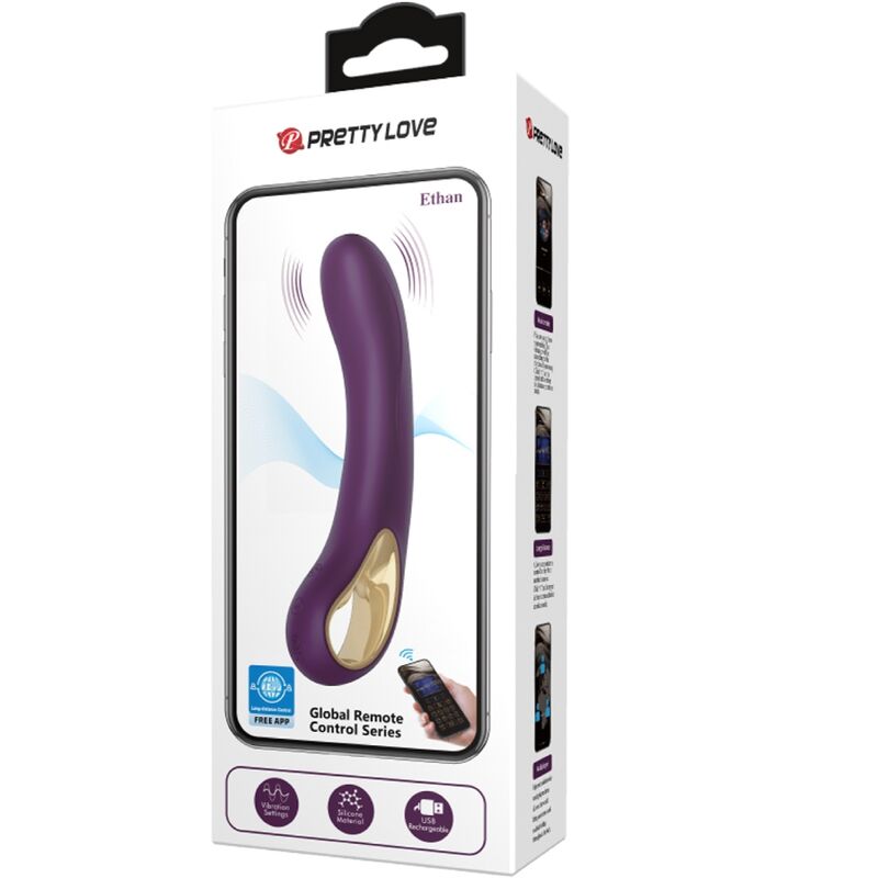 PRETTY LOVE - ETHAN VIBRATEUR RECHARGEABLE VIOLET PRETTY LOVE SMART