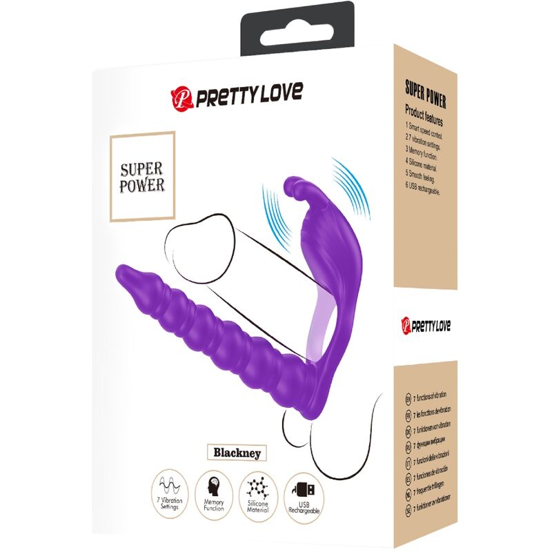 PRETTY LOVE - BLACKNEY ANNEAUX PÉNIS AVEC PLUG VIBRATEUR PRETTY LOVE