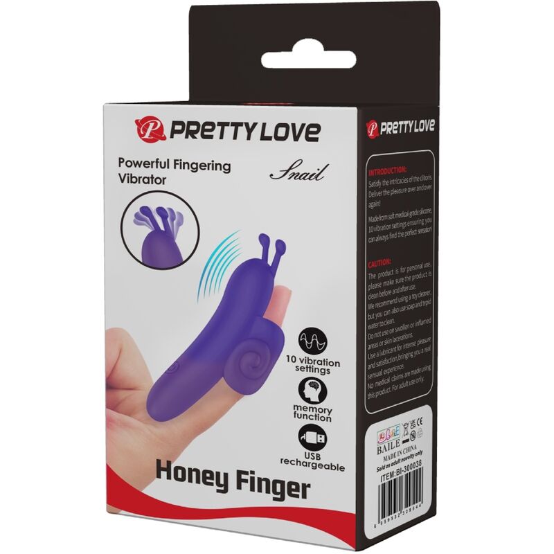 PRETTY LOVE - SNAIL PUISSANT STIMULATEUR DE DOIGTS VIOLET PRETTY LOVE