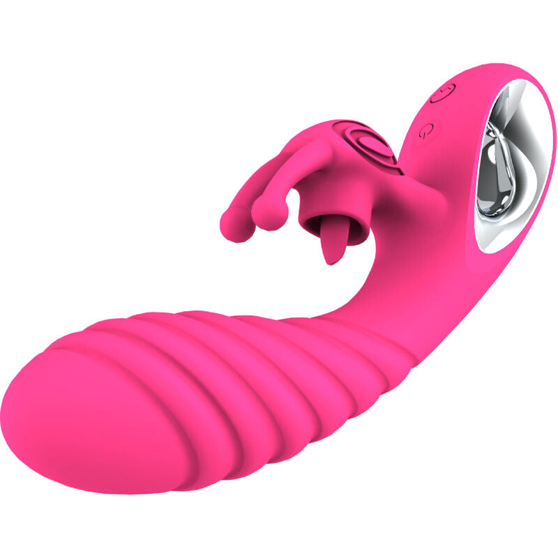 ARMONY - VIBRATEUR VICKY RABBIT AVEC LANGUE  ANNEAU DE TIRAGE FUCHSIA ARMONY VIBRATORS