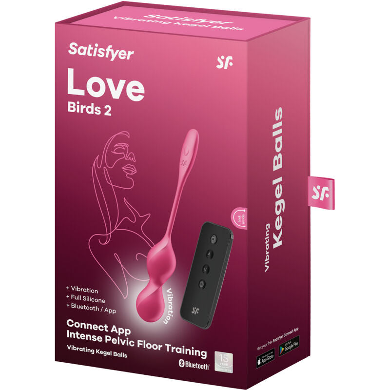SATISFYER - LOVE BIRDS 2 BALLES VIBRANTES DE KEGEL + APPLICATION GRATUITE SATISFYER BALLS