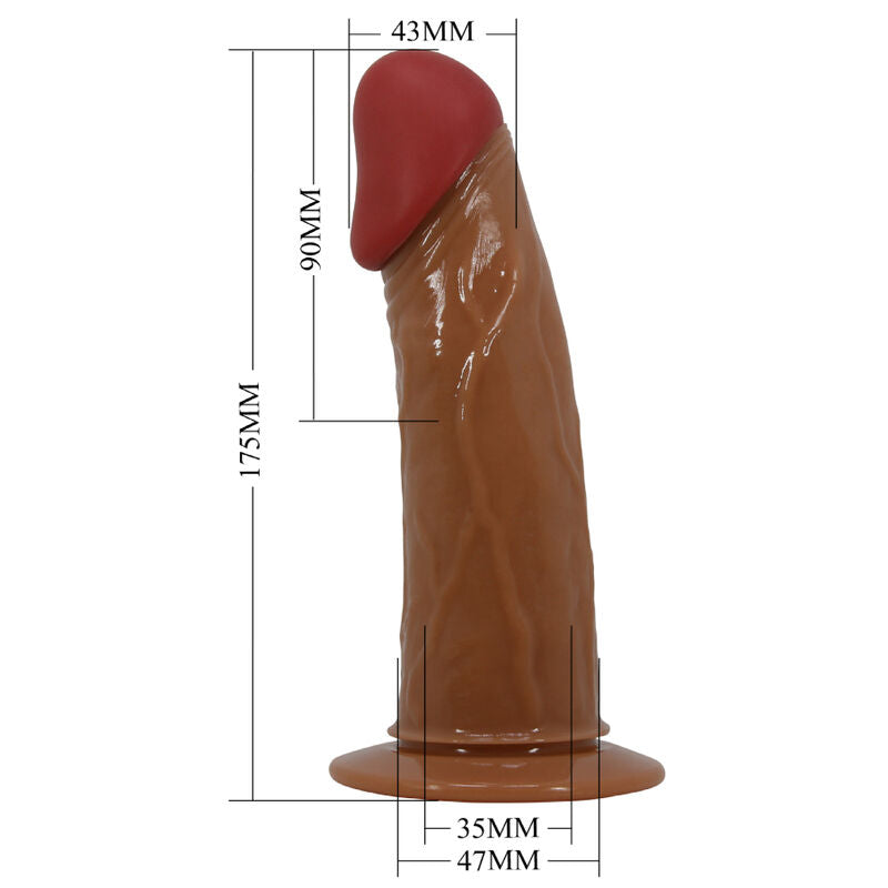 PRETTY LOVE - STARKS SLIP HARNAIS DILDO VIBRANT MULTI-VITESSES 17,5 CM MARRON CLAIR PRETTY LOVE