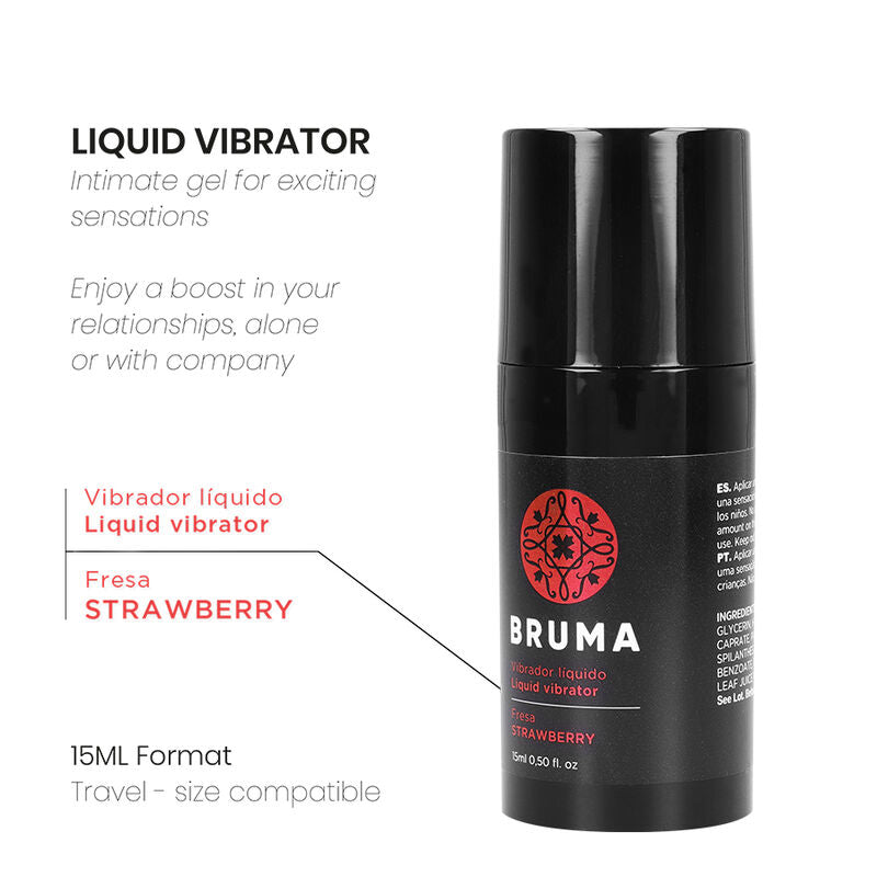 BRUMA - VIBRATEUR LIQUIDE ULTRA GLISSANT FRAISE 15 ML BRUMA