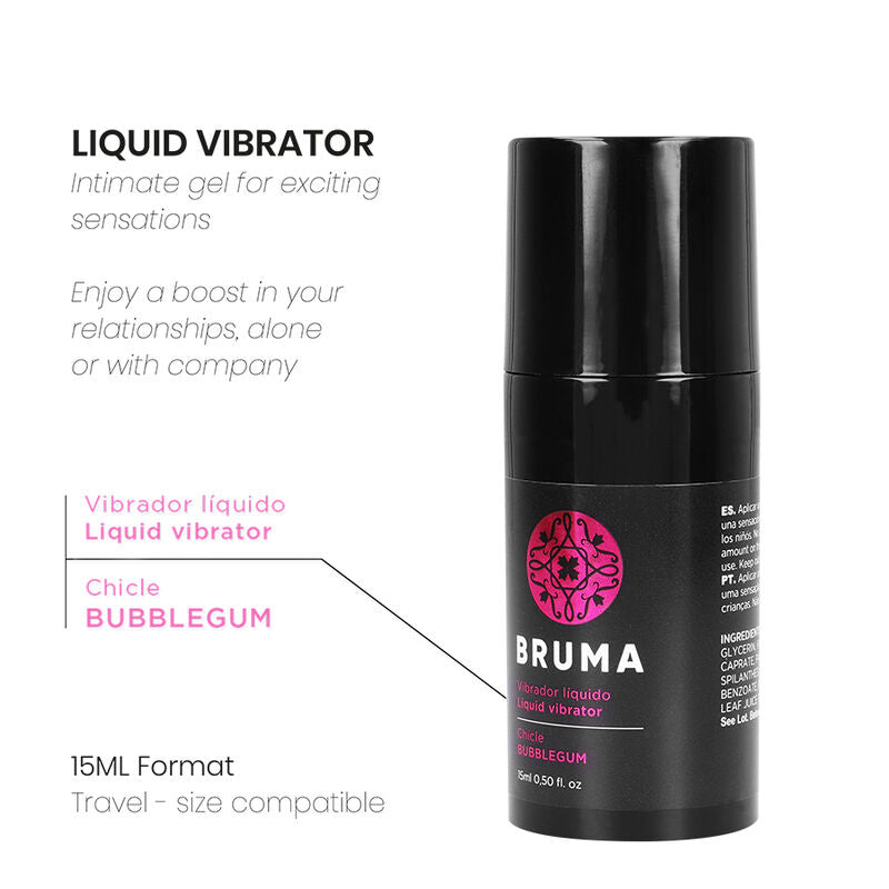 BRUMA - VIBRATEUR LIQUIDE ULTRA GLISSANT BUBBLEGUM 15 ML BRUMA