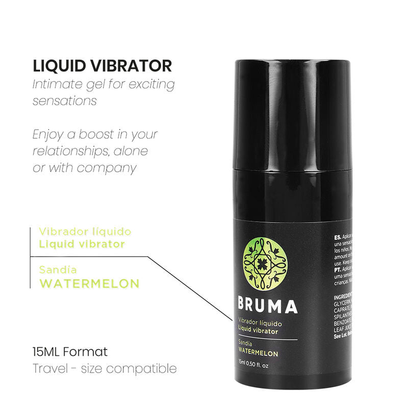 BRUMA - VIBRATEUR LIQUIDE ULTRA GLISSANT Pastèque 15 ML BRUMA