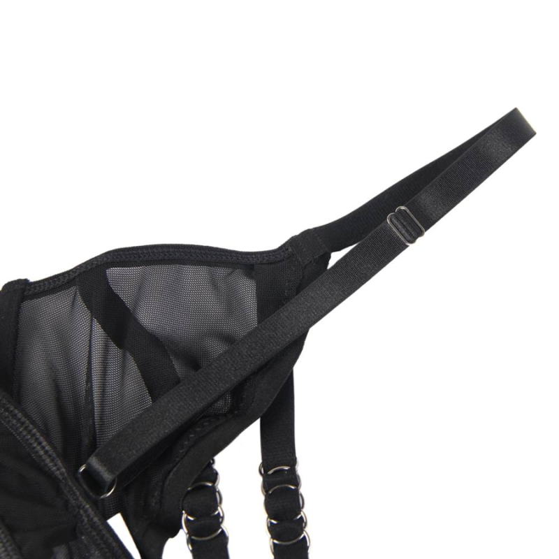 SUBBLIME - ENSEMBLE DEUX PIÈCES DE SOUTIEN-GORGE TRANSPARENT ET BANDES S/M SUBBLIME SETS