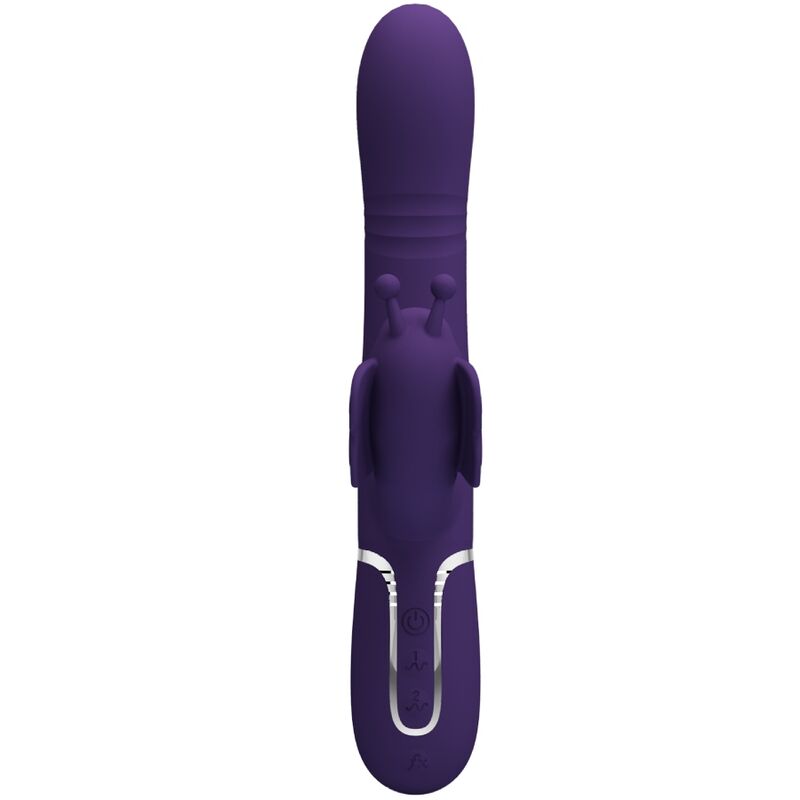 PRETTY LOVE - VIBRATEUR MULTIFONCTION LAPIN 4 EN 1 PAPILLON VIOLET PRETTY LOVE FLIRTATION