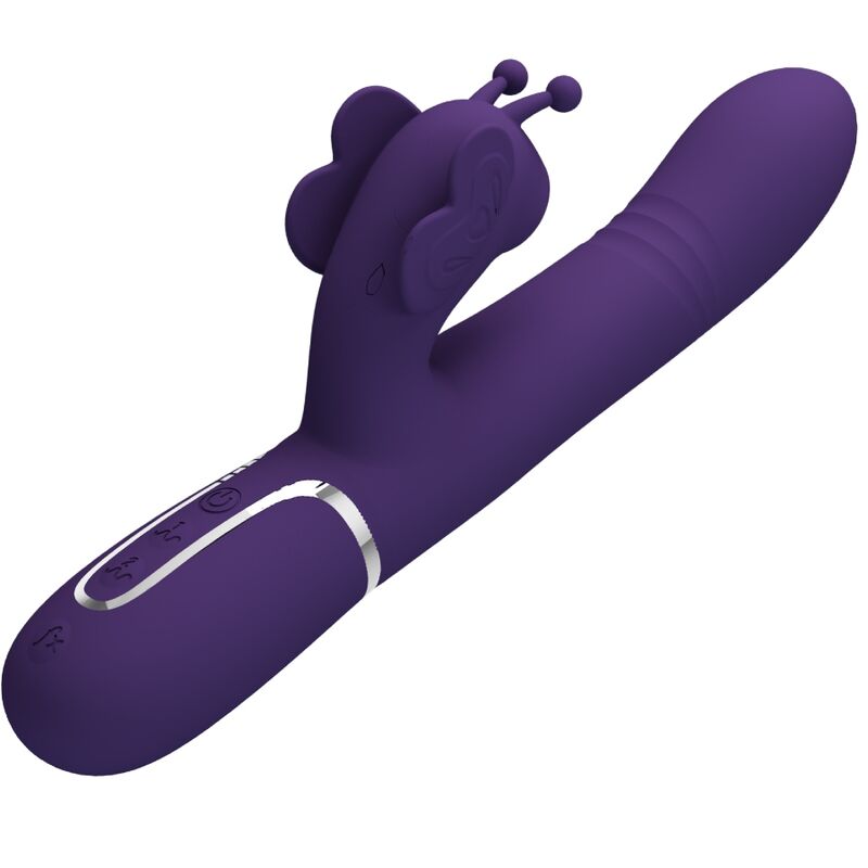 PRETTY LOVE - VIBRATEUR MULTIFONCTION LAPIN 4 EN 1 PAPILLON VIOLET PRETTY LOVE FLIRTATION