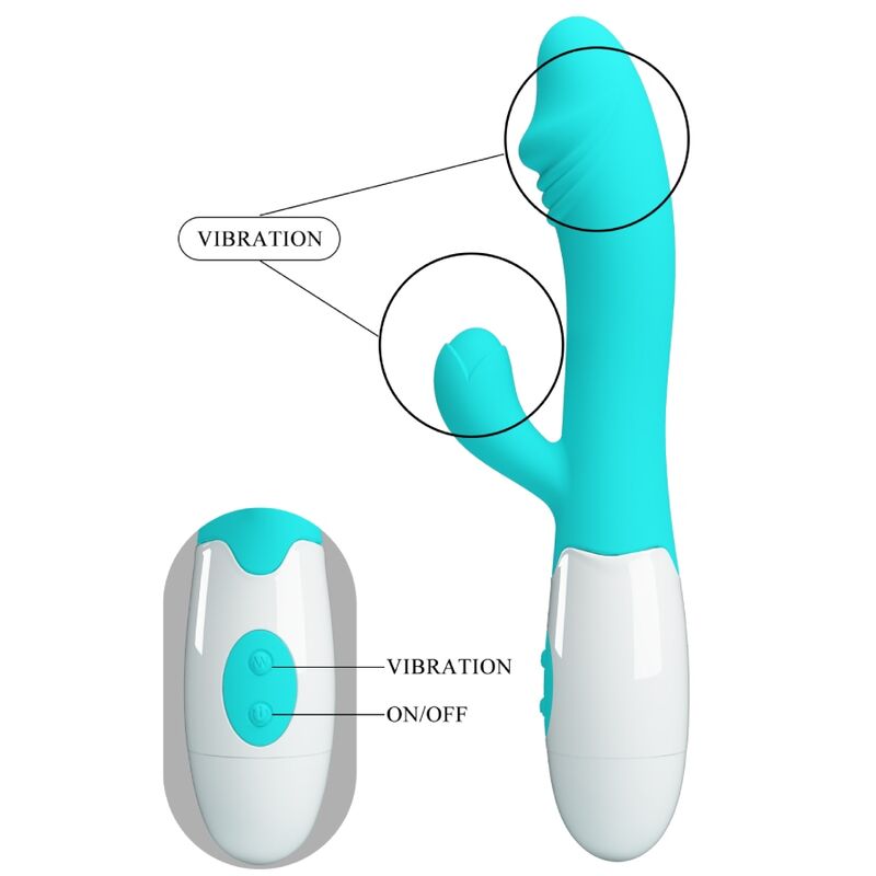 PRETTY LOVE - VIBRATEUR SNAPPY G-SPOT VERT AQUA PRETTY LOVE FLIRTATION