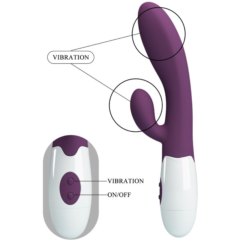 PRETTY LOVE - ALVIS VIBRATEUR RABBIT ET POINT G VIOLET PRETTY LOVE FLIRTATION