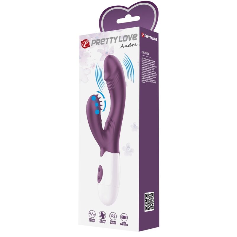 PRETTY LOVE - ANDRE VIBRATEUR RABBIT & STIMULATEUR DE POINT G VIOLET PRETTY LOVE FLIRTATION