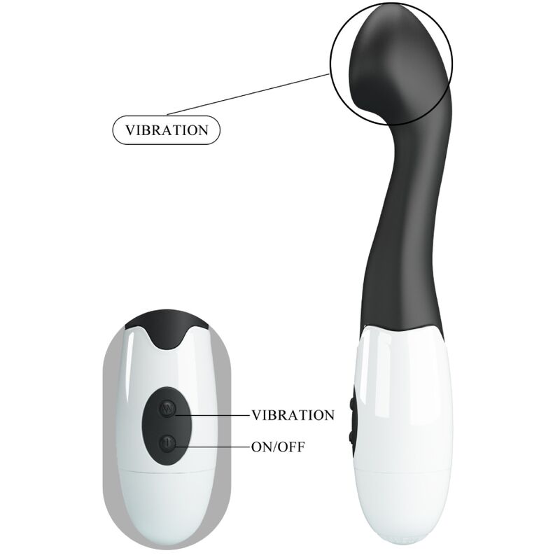 PRETTY LOVE - CHARLES VIBRATEUR POINT G 30 MODES NOIR PRETTY LOVE FLIRTATION