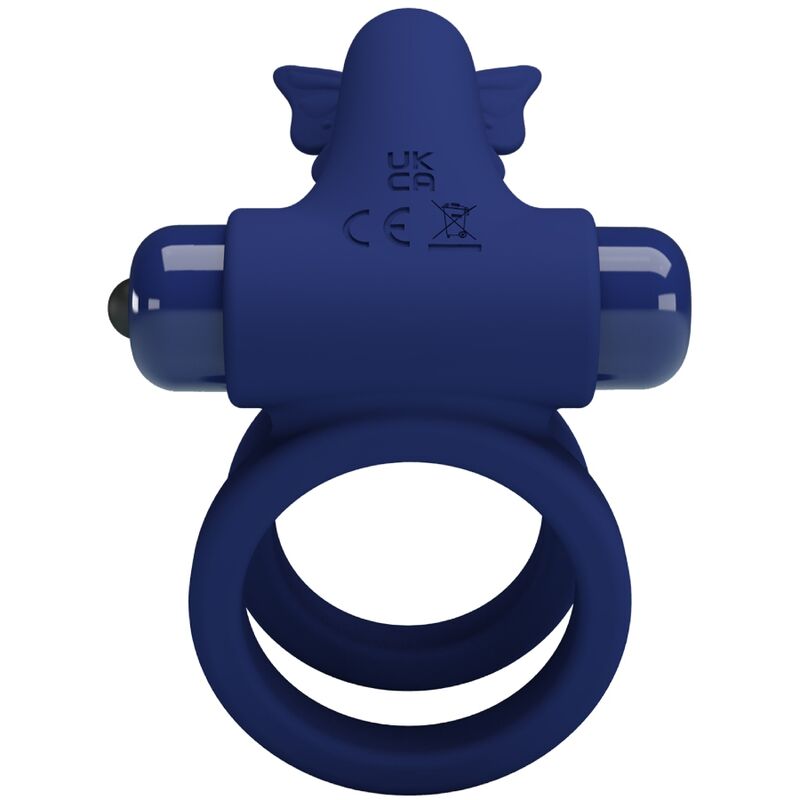 PRETTY LOVE - JAMELE DOUBLE ANNEAU AVEC VIBRATION & STIMULATEUR DE PAPILLON BLEU PRETTY LOVE MALE
