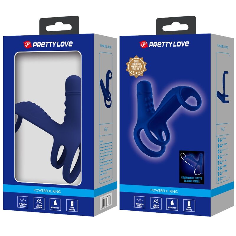 PRETTY LOVE - ANNEAU VIBRANT ELISH AVEC EXTENSION BLEU PRETTY LOVE MALE