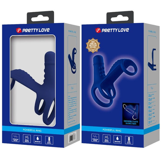 PRETTY LOVE - ANNEAU VIBRANT ELISH AVEC EXTENSION BLEU PRETTY LOVE MALE