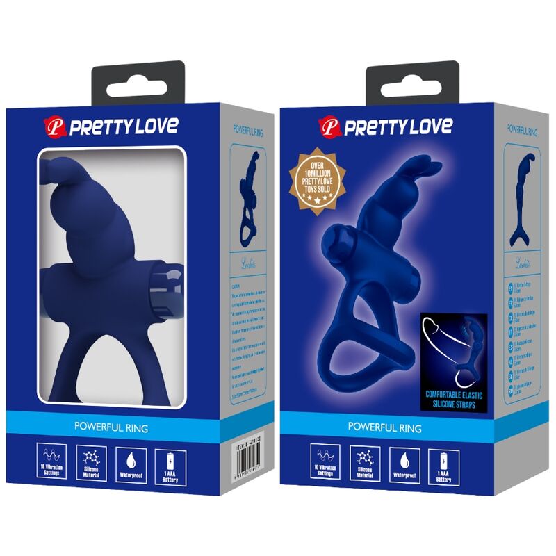 PRETTY LOVE - LUCHITO DOUBLE ANNEAU VIBRANT LAPIN BLEU PRETTY LOVE MALE