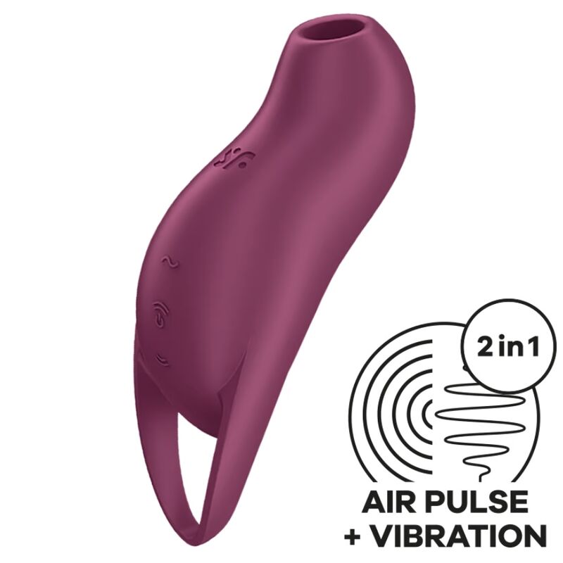 SATISFYER - POCKET PRO 1 STIMULATEUR DE CLITORIS GRENAT SATISFYER AIR PULSE