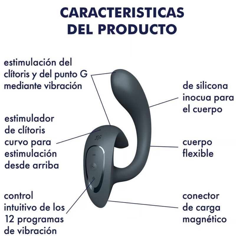 SATISFYER - G FOR GODDESS 1 VIBRATEUR RABBIT GRIS FONC? SATISFYER VIBRATOR