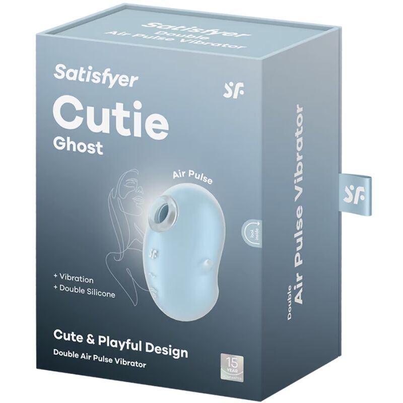 SATISFYER - CUTIE GHOST VIBRATEUR POSER BLEU CLAIR SATISFYER LAYONS