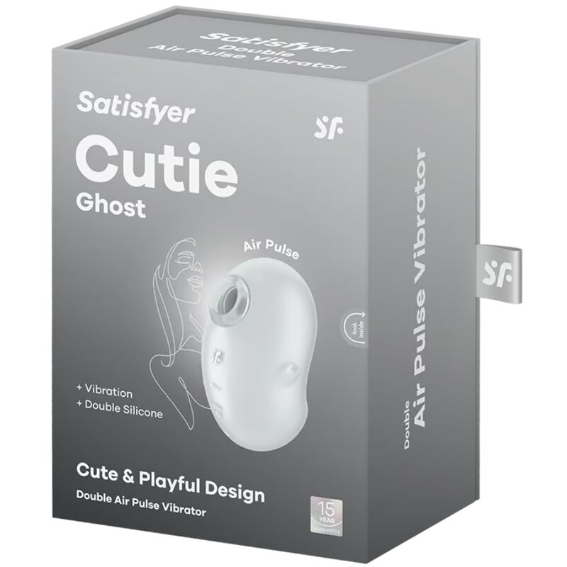 SATISFYER - CUTIE GHOST VIBRATEUR  POSER BLANC SATISFYER LAYONS