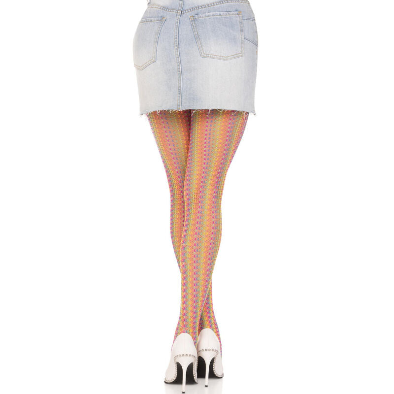 LEG AVENUE - BAS AU CROCHET MULTICOLORE LEG AVENUE HOSIERY
